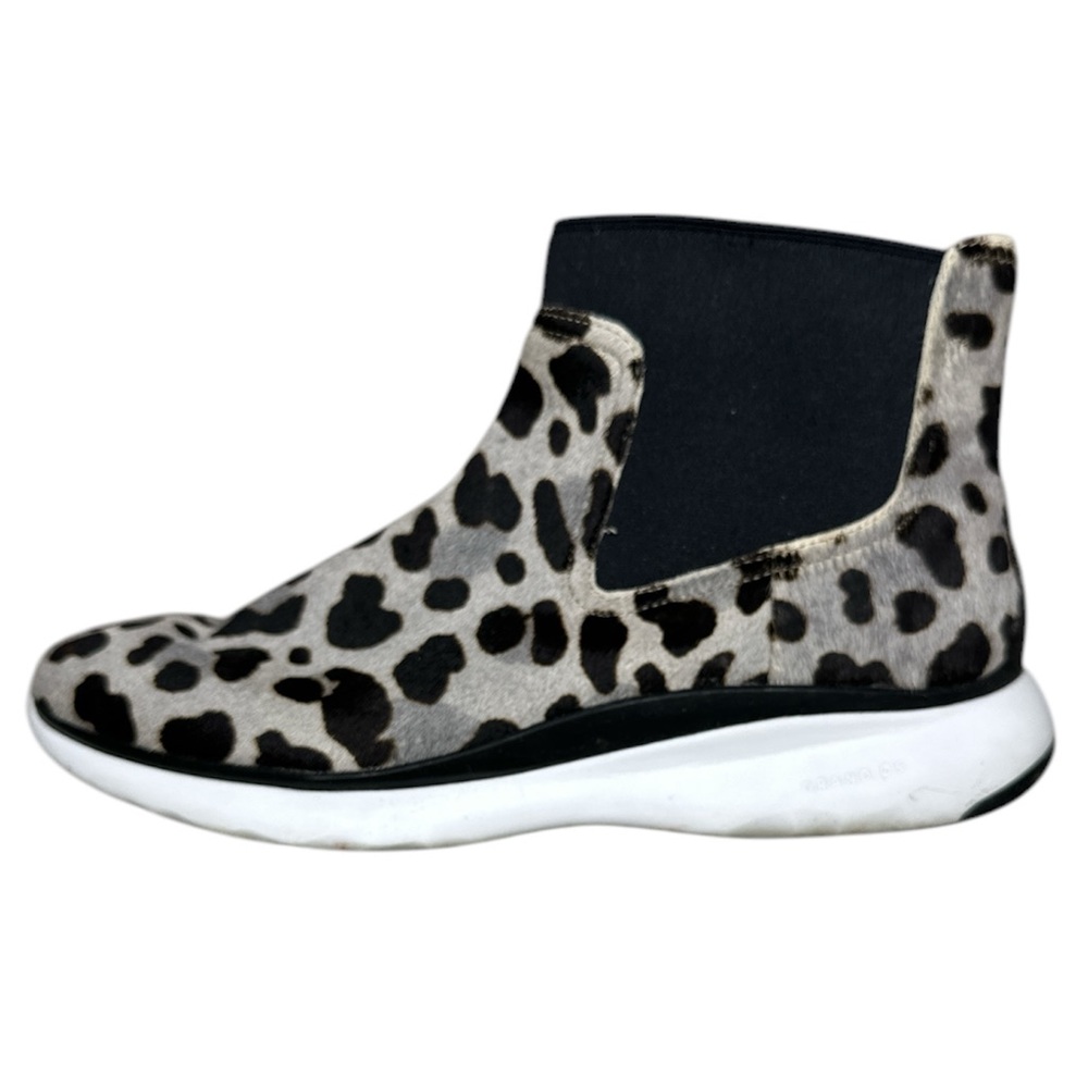 Cole Haan Black and White Ankle Booties